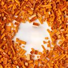 Pacote de sortimento a granel Building Bricks, 300 unidades, laranja