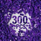 Pacote de sortimento roxo de 300 peças Building Bricks YUJHITP