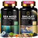 Pacote de suplementos BBEEAAUU Sea Moss 680mg Shilajit 400mg