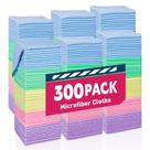 Pacote de toalhas de microfibra TEAWOO 300 para carros e casa 30x30cm