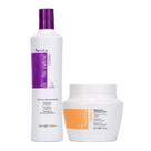 Pacote de toner roxo para shampoo e máscara Fanola Color Depositating Purple