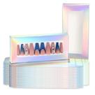 Pacote de unhas falsas Noverlife Holographic com 30 bandejas de papel