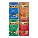 Pacote de variedades de Natal Tea Twinings, 20 saquinhos x 4, desfrute de água quente ou gelada