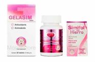 Pacote de variedades de suplementos, pacote com 3 antioxidantes e aminoácidos Gelasim