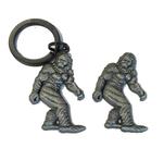 Pacote duplo com ímã e chaveiro Sasquatch Bigfoot Pewter