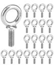 Pacote Eye Bolt QWORK 20 1/2 -13 x 1-1/2 em aço inoxidável Pacote Eye Bolt QWORK 20 1/2 -13 x 1-1/2 em aço inoxidável