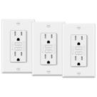 Pacote GFCI Outlets ELECTECK de 15 ampères com indicador LED branco