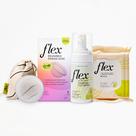Pacote inicial de disco menstrual reutilizável Flex com limpador e toalhetes