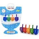 Pacote médio de madeira multicolorida Dreidels The Dreidel Company com 4
