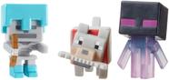 Pacote Mini Figure 3 Teleporting Enderman, Wolf & Skeleton
