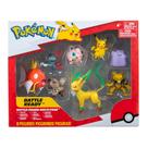 Pacote múltiplo de bonecos Pokémon Battle 8PK, Pikachu feminino, preto