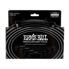 Pacote múltiplo de pedaleira Patch Cables Ernie Ball Flex preta Pacote múltiplo de pedaleira Patch Cables Ernie Ball Flex preta