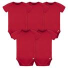 Pacote Onesies Gerber, pacote com 5, Interlock, 180 g/m2, vermelho, 18 meses Pacote Onesies Gerber, pacote com 5, Interlock, 180 g/m2, vermelho, 18 meses