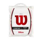 Pacote Overgrip Wilson Pro Comfort com 12 unidades brancas
