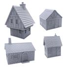Pacote Terrain Scenery EnderToys Cottage para jogo de guerra de 28 mm Pacote Terrain Scenery EnderToys Cottage para jogo de guerra de 28 mm