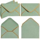 Pacote Toperd com 200 minienvelopes verde-sálvia, 10x7 cm, dourados Pacote Toperd com 200 minienvelopes verde-sálvia, 10x7 cm, dourados