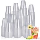 Pacote Turbo Bee 420, copos de plástico descartáveis transparentes de 16 onças, copos para bebidas frias/quentes, recipiente de plástico transparente para festas com água, café gelado, suco e refrigerante