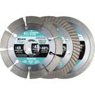 Pacote variado Diamond Blade Makita E-12647 X-Lock 4-1/2 3 unidades