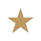 Pacotem Com 10 Aplique Decorativo Estrela 3,5x3 Mdf Madeira