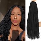 Pacotes de 7 tranças de crochê DVation Senegalese Twist Hair (14 cm)