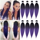 Pacotes de 8 unidades sintéticas Braiding Hair ShowCoco pré-esticadas de 20"