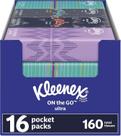 Pacotes de bolso Tissue Kleenex 16x10, brancos, caixa