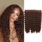 Pacotes de cabelo ALLRUN Deep Wave Brown Brazilian Curly 50-75cm