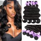 Pacotes de cabelo Binrris Body Wave 45-60cm 4 pacotes 100% cabelo humano