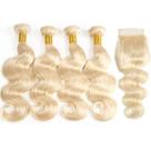 Pacotes de cabelo com fecho InsQueen 613 Blonde Body Wave