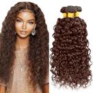 Pacotes de cabelo Dokksiiia Water Wave Color 4 Chocolate Brown 16-20 polegadas