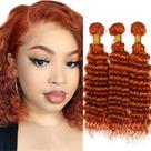 Pacotes de cabelo Fridnae Ginger Deep Wave 8-30 polegadas, cor 350