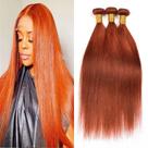 Pacotes de cabelo Hiaplame Ginger Orange 30cm 35cm 40cm 350