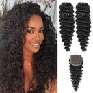 Pacotes de cabelo JTDebade Deep Wave 12A Grau Brasileiros 100% Virgens