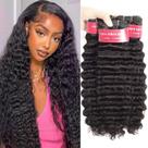 Pacotes de cabelo LUXEDIVA Deep Wave 100% Brazilian Curly 35-45cm