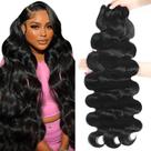 Pacotes de cabelo Mosari 15A Raw Human Body Wave 26cm Natural