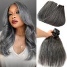 Pacotes de cabelo Smartinnov Salt and Pepper Brazilian Remy 26"
