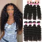 Pacotes de cabelo wlymly 12A Deep Wave 100% não processados brasileiros