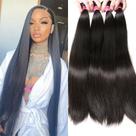 Pacotes de cabelo YISEA 12A Straight Human Hair 4 pacotes (56-71 cm)
