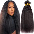 Pacotes de cabelo YOUNGHANN Kinky Straight Brazilian Virgin 40-50cm