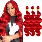 Pacotes de cabelo ZevPiul Bright Red Body Wave 100% cabelo brasileiro Pacotes de cabelo ZevPiul Bright Red Body Wave 100% cabelo brasileiro