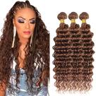 Pacotes de cabelo ZevPiul Light Brown Deep Wave 100% brasileiros