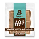 Pacotes de controle de umidade Boveda 69% para plástico/madeira, 60 ml, 4 unidades