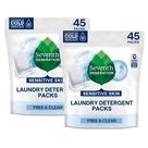 Pacotes de detergente para roupa de sétima geração com 90 cargas