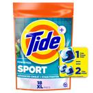 Pacotes de detergente para roupa Tide Power Pods com Febreze Sport 18 quilates