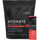 Pacotes de eletrólitos em pó Sports Research Hydrate 16 Cherry
