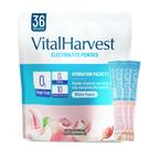 Pacotes de eletrólitos em pó VitalHarvest 36 Sticks White Peach Pacotes de eletrólitos em pó VitalHarvest 36 Sticks White Peach