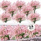 Pacotes de flores artificiais ColoPlay Peach 24 para ambientes internos e externos