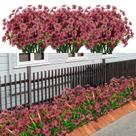 Pacotes de flores artificiais LikSoor 21 resistentes a UV (vinho tinto)