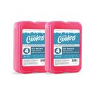 Pacotes de gelo Fit + Fresh Cool Coolers XL Slim 8 unidades rosa
