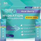Pacotes de hidratação de eletrólito em pó HydroMate Acai Berry